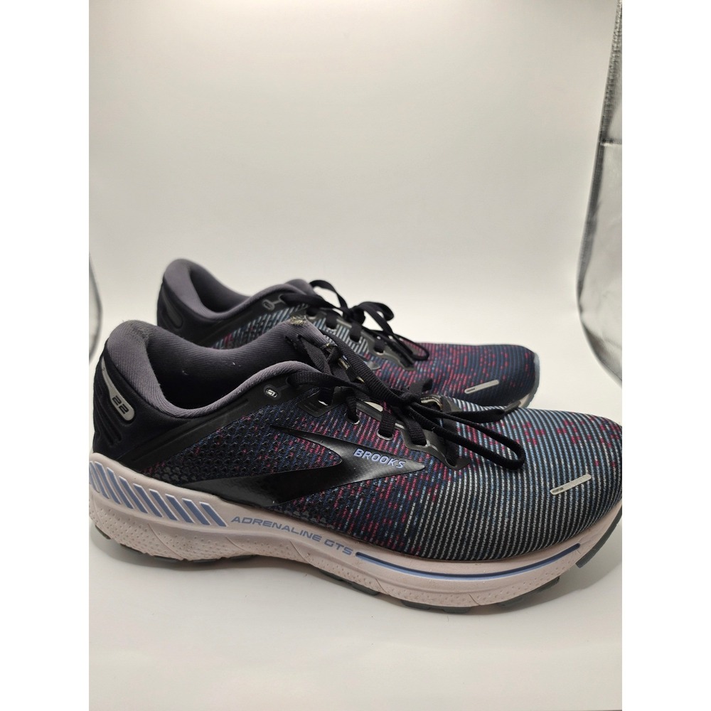 Brooks Adrenaline GTS 22 Womens Running Shoes Black Blue Pink 1203531B523 Sz 11